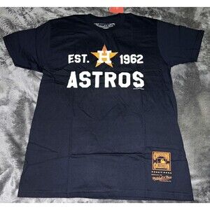 MEDIUM Mitchell & Ness x Houston Astros Angle Tshirt Navy Blue